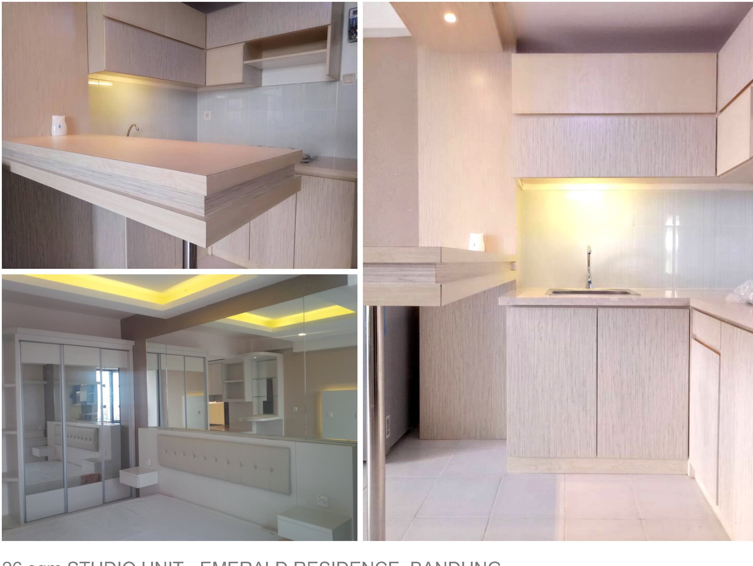 Studio Unit, Emerald Residence (26 sqm) — kitchen cabinetry details.
