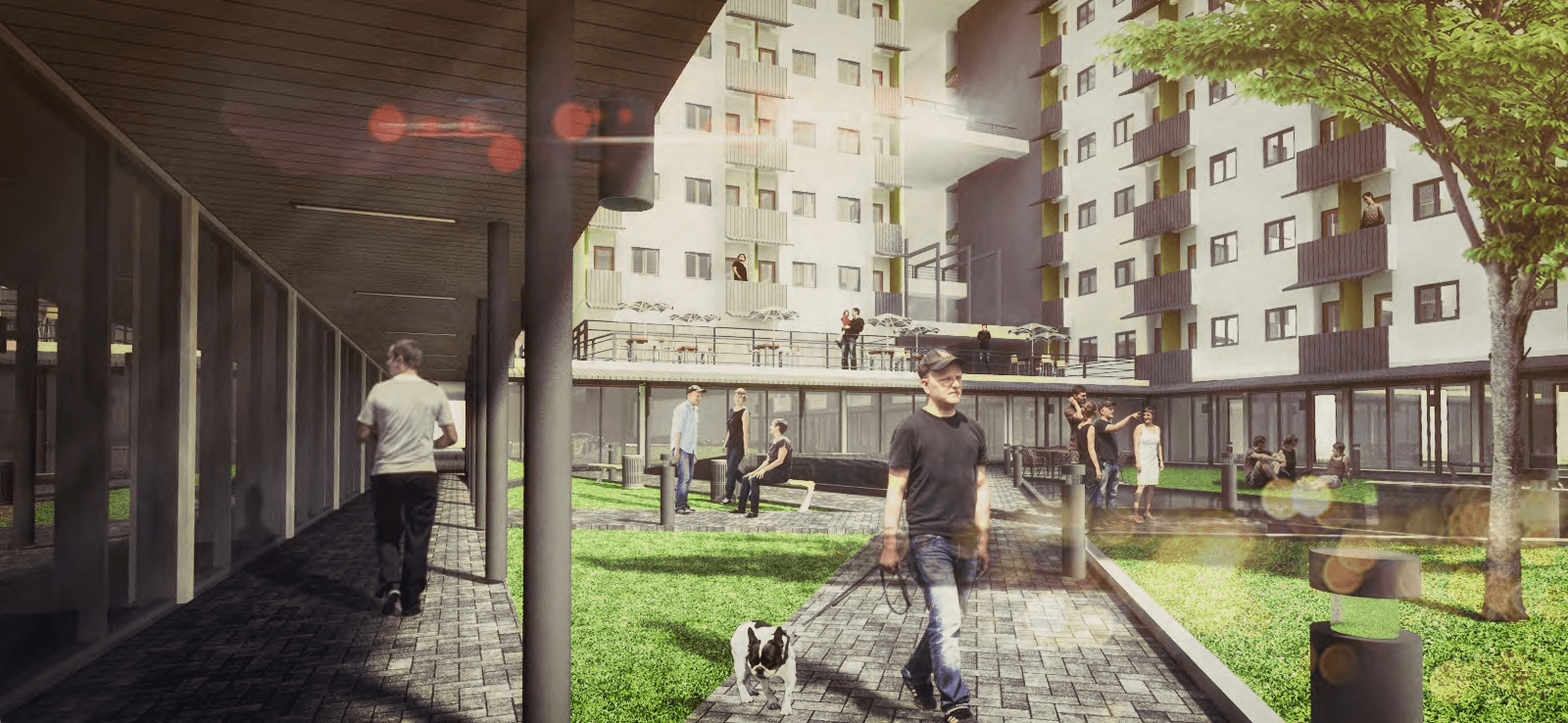 Adede Park & Apartment — gallery image, architectural render.