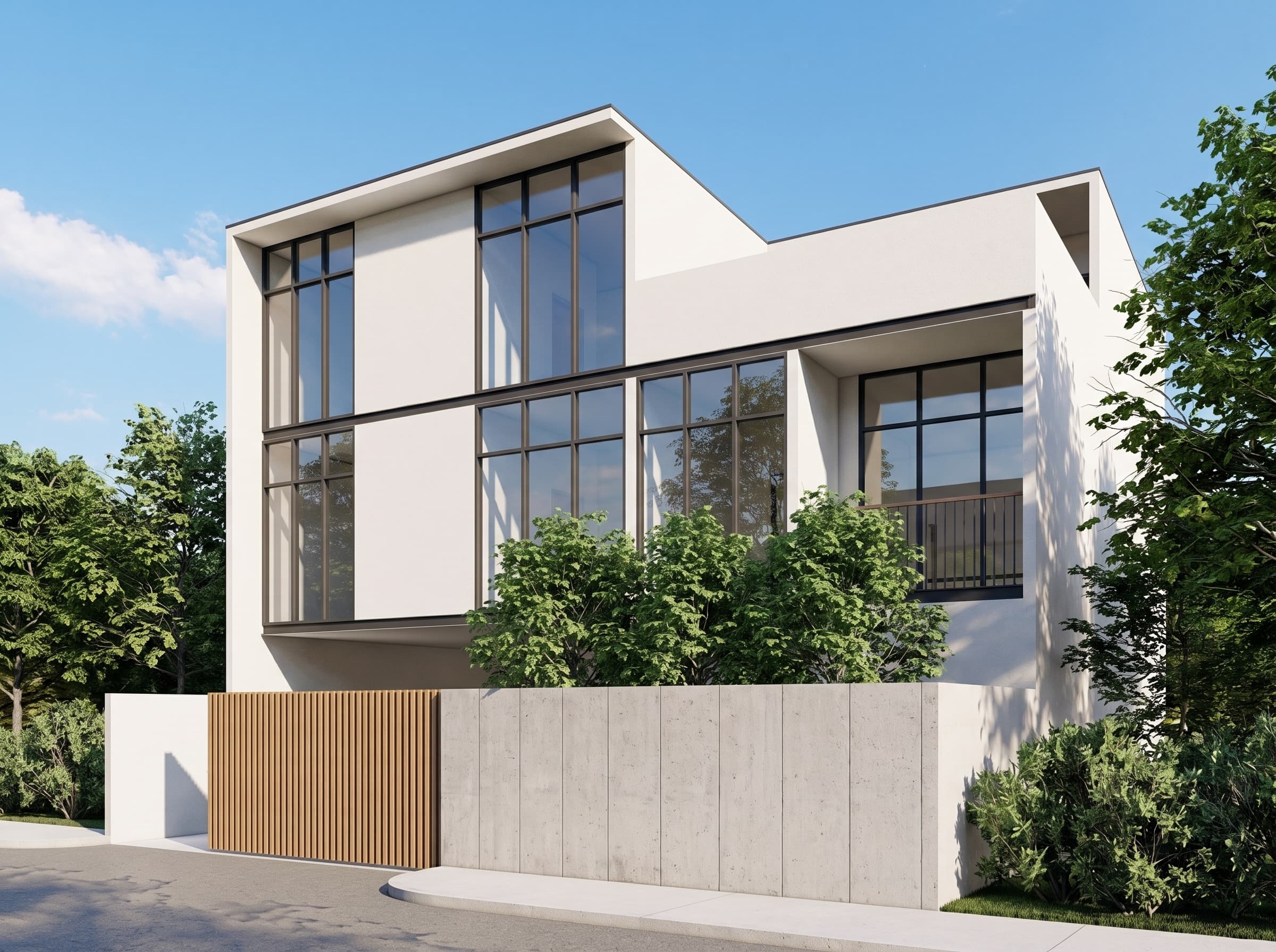 L House exterior, front view